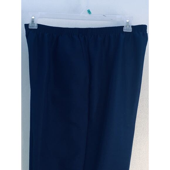 Sz 16 Alfred Dunner Pants Polyester Full Length PullOn Elastic Side Pockets Blue - Picture 2 of 11